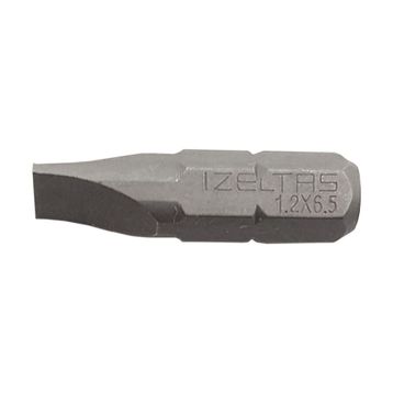 İzeltaş 1.2x6.5 25 mm Düz Bits Uç
