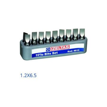 İzeltaş 1.2x6.5 Düz Bits Uç Set