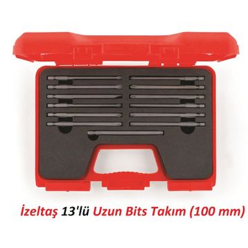 İzeltaş 100 mm 13'lü Uzun Bits Takım