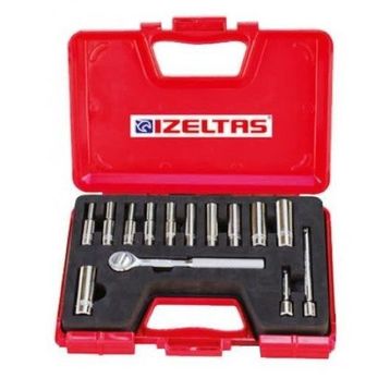 İzeltaş 1107006014 1/4 inç 14'lü Derin Lokma Takımı