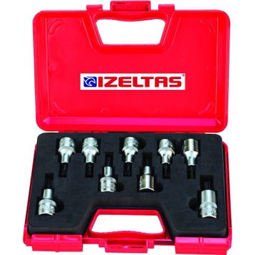 İzeltaş 1/2" 9'lu Lokmalı Torx Uç Takımı