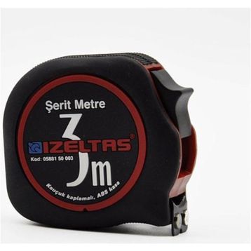 İzeltaş 3 m Plastik Stoplu Şerit Metre