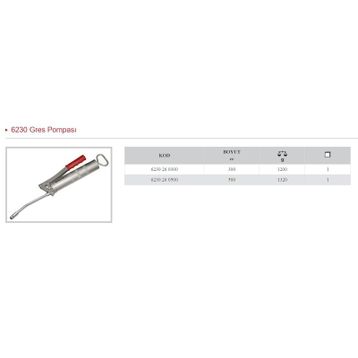 İzeltaş 300 cc Kaval Borulu Gres Pompası