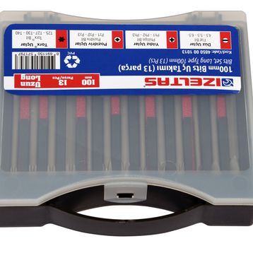 İzeltaş 4850001013 100 mm 13 Parça Uzun Bits Uç Takımı