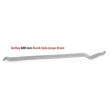 İzeltaş 600 mm Krom Kıvrık Uçlu Levye