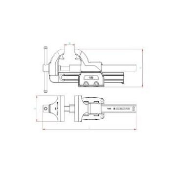 İzeltaş 7400 100 mm Dövme Çelik Mengene