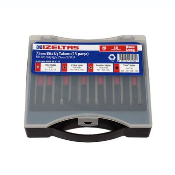 İzeltaş 75 mm 13'lü Uzun Bits Takım