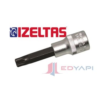 İzeltaş Orta Boy Yivli 8 mm 1/2'' Oniki Köşe Lokmalı Bits Uç