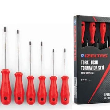 İzeltaş Torx Uçlu 7 Parça Tornavida Seti