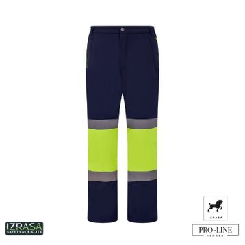 Izrasa SMP/N Lacivert Sarı Softshell Kumaş Teknik Kontrast Pantolon