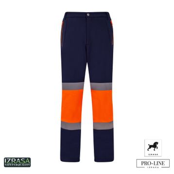 Izrasa SMP/N Lacivert Turuncu Softshell Kumaş Teknik Kontrast Pantolon