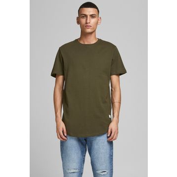 Jack & Jones 12113648 Haki Essentials Jjenoa Pamuklu Bisiklet Yaka Erkek T-Shirt