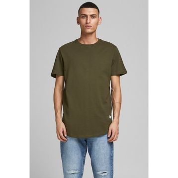Jack & Jones 12113648 Haki Essentials Jjenoa Pamuklu Bisiklet Yaka Erkek T-Shirt