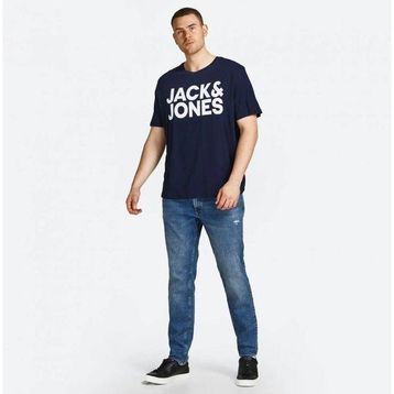 Jack & Jones 12158505 Lacivert Kalın Jack Jones Yazılı Erkek T-shirt
