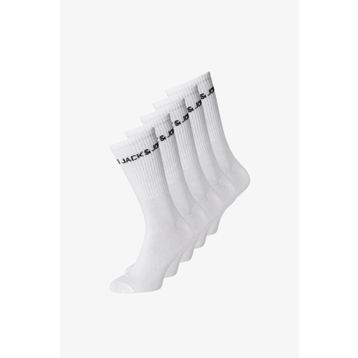 Jack & Jones 12179475-White Jacbasic Logo Tennis Sock 5 Pack Noos Unisex Beyaz Çorap