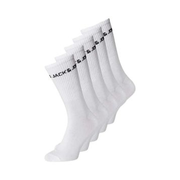 Jack & Jones 12179475-White Jacbasic Logo Tennis Sock 5 Pack Noos Unisex Beyaz Çorap