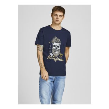 Jack & Jones 12205684 Jordome Tee Bisiklet Yaka Standart Kalıp Baskılı Erkek T-shirt