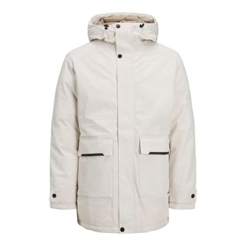Jack & Jones 12211896 Kapüşonlu Bej Erkek Kaban