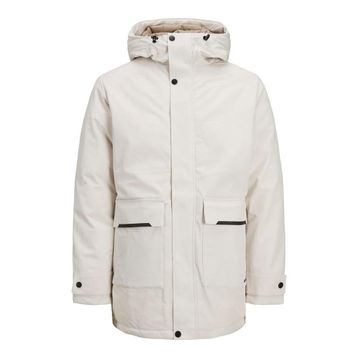 Jack & Jones 12211896 Kapüşonlu Bej Erkek Kaban