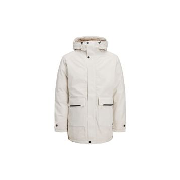 Jack & Jones 12211896 Kapüşonlu Bej Erkek Kaban