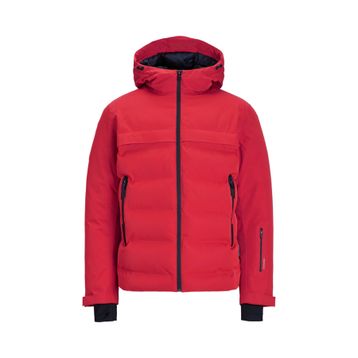 Jack & Jones 12225287 Kırmızı Rüzgar ve Su Geçirmez Isı Yalıtımlı Kapüşonlu Şişme Erkek Mont