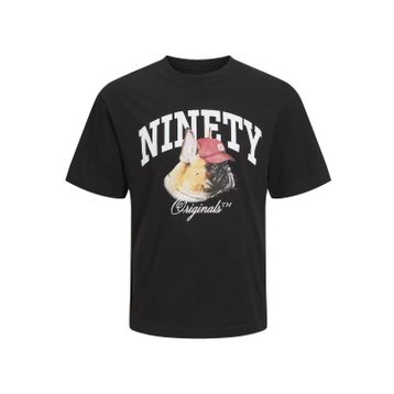 Jack & Jones 12229290-Black Jordenım Dog Tee Ss Crew Neck Siyah Erkek T-shirt