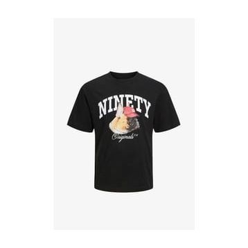 Jack & Jones 12229290-Black Jordenım Dog Tee Ss Crew Neck Siyah Erkek T-shirt