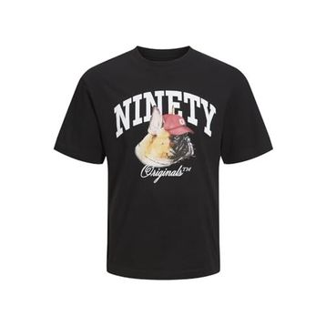 Jack & Jones 12229290-Black Jordenım Dog Tee Ss Crew Neck Siyah Erkek T-shirt