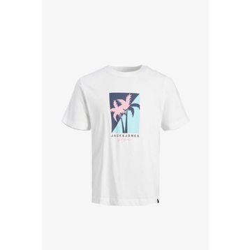 Jack & Jones 12234214_JORTULUM LOGO TEE SS CREW Bisiklet Yaka Baskılı Beyaz Erkek T-shirt