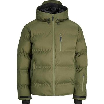 Jack & Jones 12238998 Sweep Puffer Erkek Mont haki