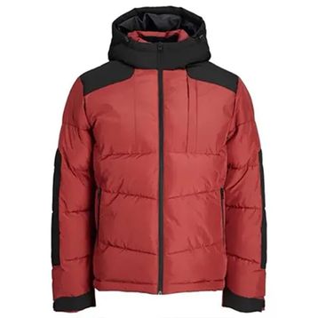Jack & Jones 12239001 Rosewood Kırmızı Jcootis Puffer SN Erkek Günlük Mont