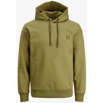 Jack & Jones 12242247-Olive Jcounseen Backprınt Sweat Hood Erkek Haki Sweatshirt