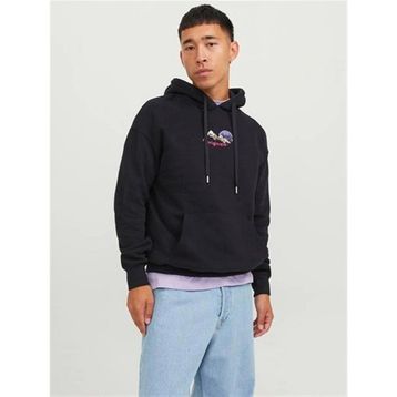 Jack & Jones 12242357 Black Jorsılverlake Siyah Erkek Sweatshirt