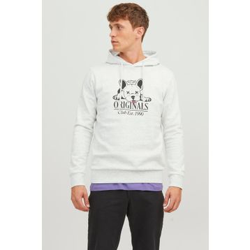 Jack & Jones 12244219-Beige Jorbeware Sweat Hood Fst Erkek Bej Sweatshirt