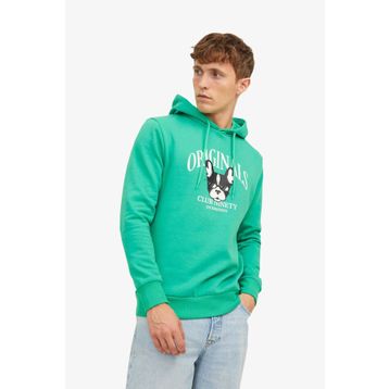 Jack & Jones 12244219-Green Jorbeware Sweat Hood Fst Erkek Yeşil Sweatshirt