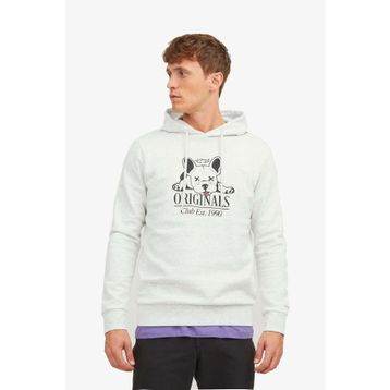 Jack & Jones 12244219-Grey Jorbeware Sweat Hood Fst Erkek Gri Sweatshirt
