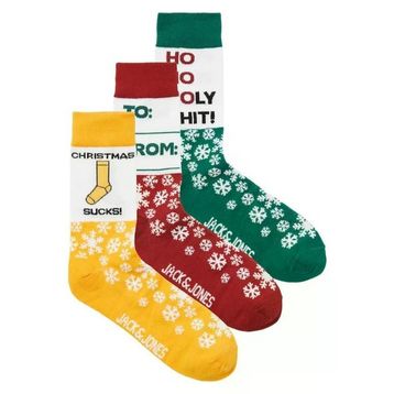 Jack & Jones 12246162 Xmas Gıft 3'lü Erkek Çorap