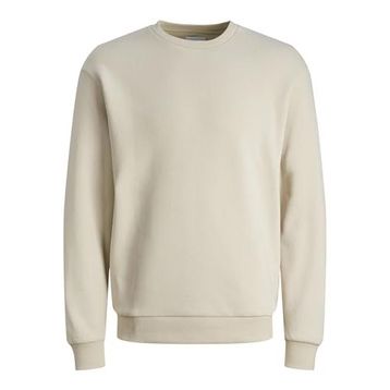 Jack & Jones 12249341 Essentials JJebradley Sweat Crew Noos Kırık Beyaz Erkek Sweatshirt