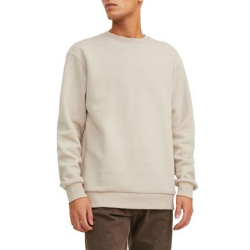 Jack & Jones 12249341 Essentials JJebradley Sweat Crew Noos Kırık Beyaz Erkek Sweatshirt