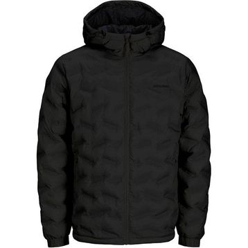 Jack & Jones 12250429 Kapüşonlu Siyah Erkek Mont