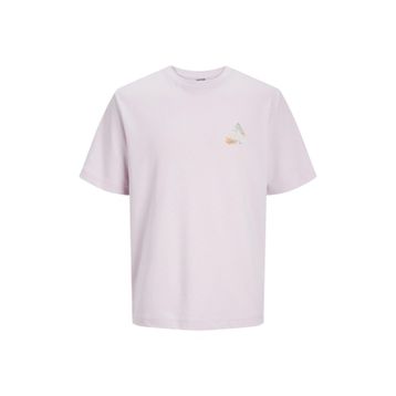 Jack & Jones 12253380 O Yaka Baskılı Kısa Kollu Beyaz Erkek T-shirt