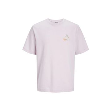 Jack & Jones 12253380 O Yaka Baskılı Kısa Kollu Beyaz Erkek T-shirt
