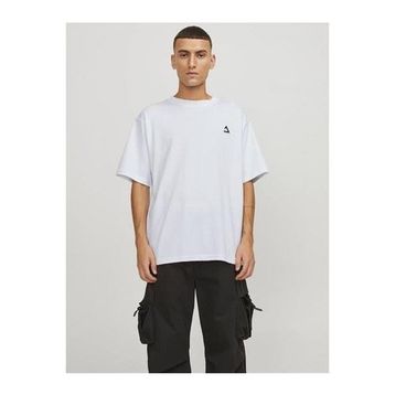 Jack & Jones 12253435 Jcotriangle Tee SS Crew Neck SN White Erkek T-shirt