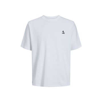 Jack & Jones 12253435 Jcotriangle Tee SS Crew Neck SN White Erkek T-shirt