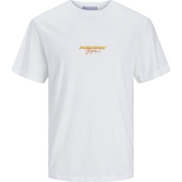 Jack & Jones 12255557 Joraruba Puff Brandıng Baskılı Beyaz Erkek T-shirt