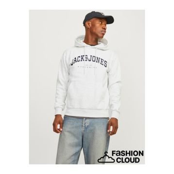 Jack & Jones 12256521-WM Beyaz Caleb Varsity Erkek Sweatshirt