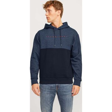 Jack & Jones 12256824-NB Lacivert Star Blocked Erkek Sweatshirt