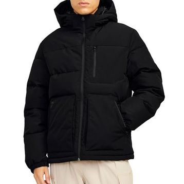 Jack & Jones 12258416 Jjeotto Puffer Siyah Erkek Mont