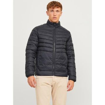 Jack & Jones 12258444 Gri Dik Yakalı Şişme Erkek Mont