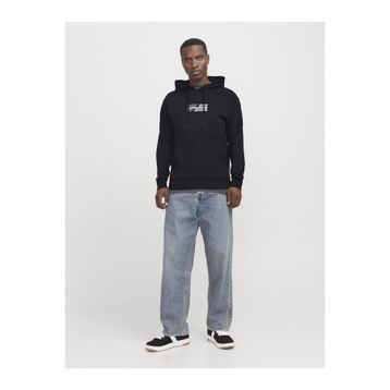 Jack & Jones 12268422-B Siyah Graphic Erkek Sweatshirt